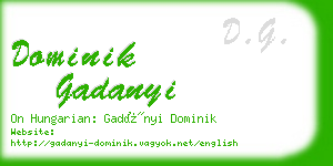 dominik gadanyi business card